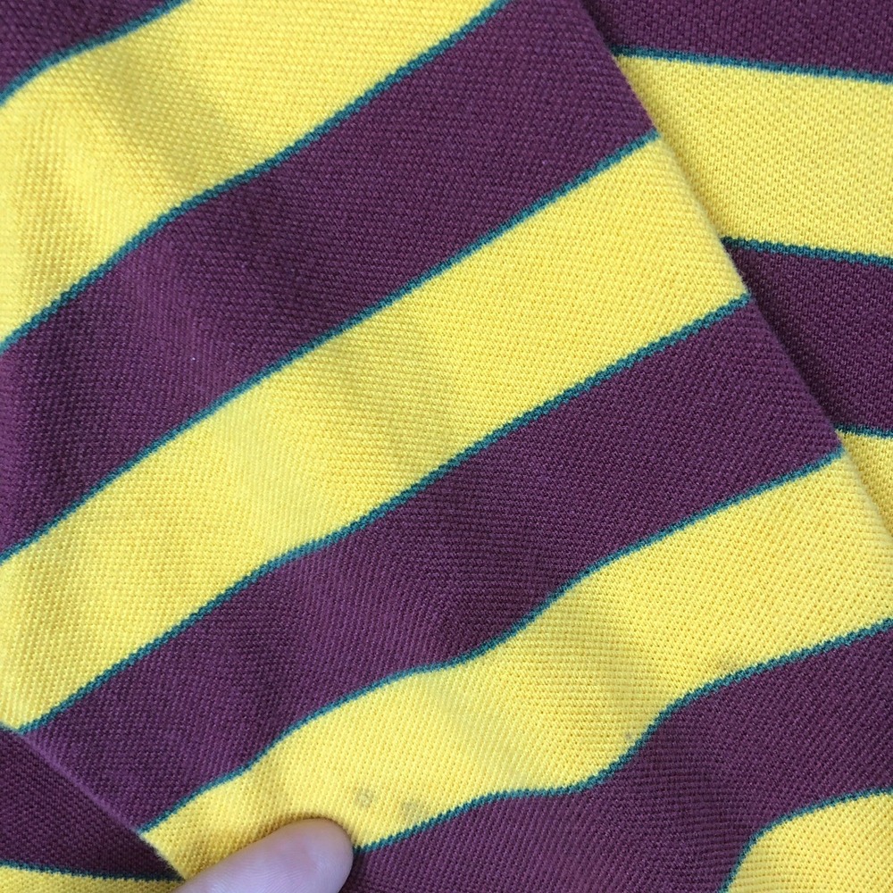 Daniel Cremieux Classic Men Large Long Sleeve Polo Shirt Rugby Stripe - Picture 4 of 11